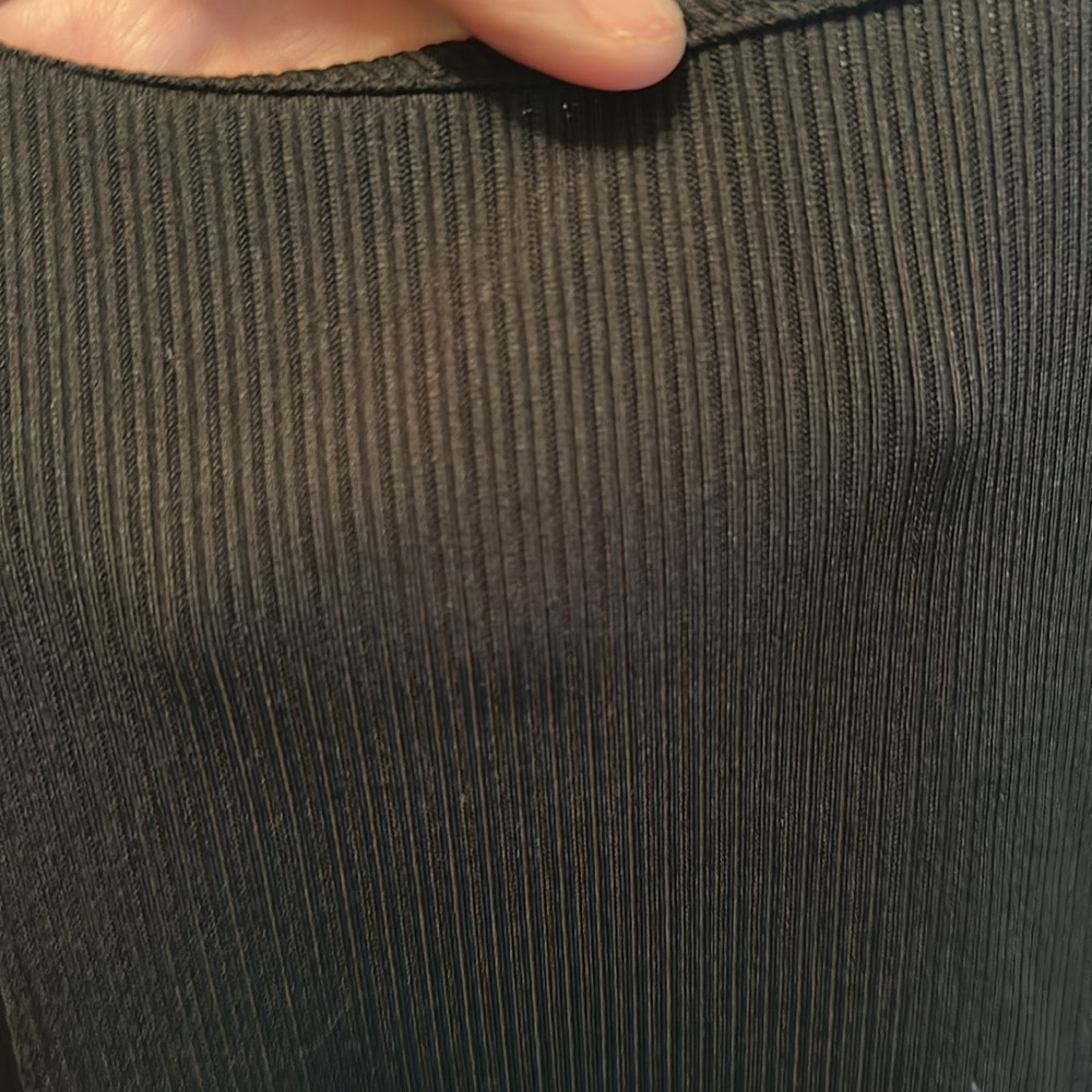 Black Ribbed  Spaghetti Strap Top - Picture 2 of 3